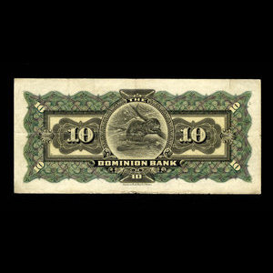 Canada, Dominion Bank, 10 dollars : January 3, 1910