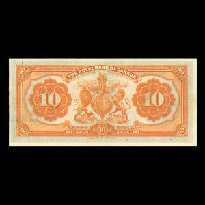 Canada, Royal Bank of Canada, 10 dollars : July 3, 1933