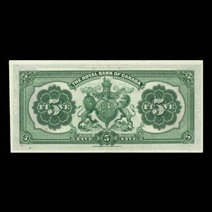 Canada, Royal Bank of Canada, 5 dollars : July 3, 1933