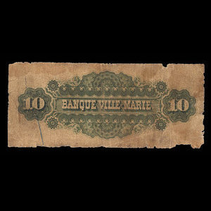 Canada, Banque Ville-Marie, 10 dollars : January 2, 1873