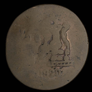 Canada, unknown, 1/2 penny : 1820