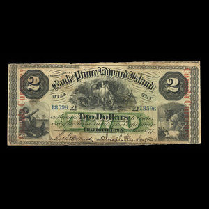 Canada, Bank of Prince Edward Island, 2 dollars : January 1, 1877