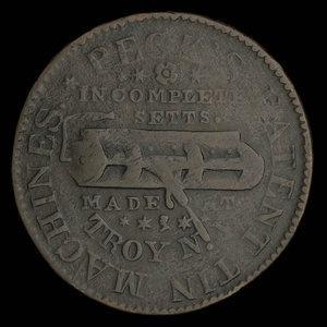 Canada, unknown, 1/2 penny : 1838