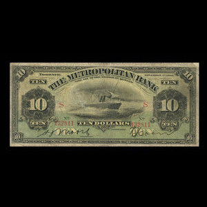 Canada, Metropolitan Bank (The), 10 dollars : November 5, 1902