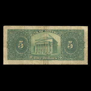 Canada, Bank of Montreal, 5 dollars : January 3, 1911