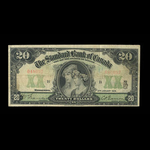 Canada, Standard Bank of Canada, 20 dollars : January 2, 1919