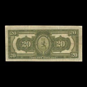 Canada, Standard Bank of Canada, 20 dollars : January 2, 1919