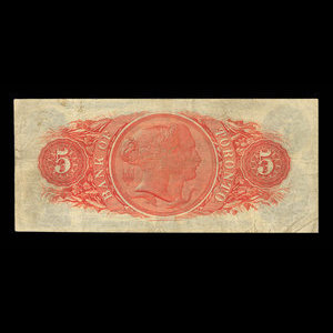 Canada, Bank of Toronto (The), 5 dollars : February 1, 1906