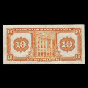 Canada, Barclays Bank, 10 dollars : January 2, 1935