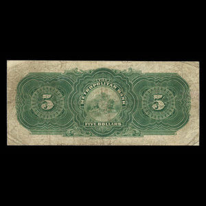 Canada, Metropolitan Bank (The), 5 dollars : November 5, 1902