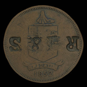 Canada, Robert Hopwood & Son, no denomination : 1852