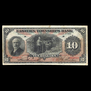 Canada, Eastern Townships Bank, 10 dollars : January 2, 1906