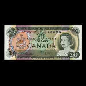 Canada, Bank of Canada, 20 dollars : 1969