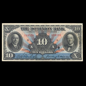 Canada, Dominion Bank, 10 dollars : February 1, 1931