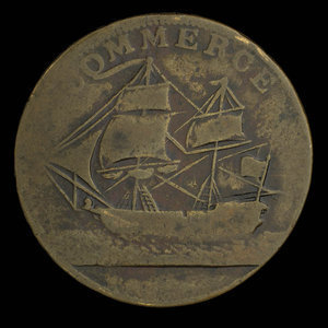 Canada, unknown, 1/2 penny : 1781