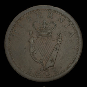 Canada, unknown, 1 penny : 1805