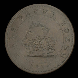 Canada, Richard Hurd, 1/2 penny : 1814