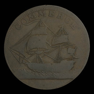 Canada, unknown, 1/2 penny : 1781