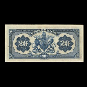 Canada, Royal Bank of Canada, 20 dollars : January 2, 1913