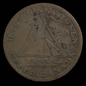 Canada, unknown, 1/2 penny : 1815