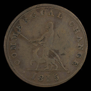 Canada, unknown, 1/2 penny : 1815