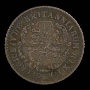 Great Britain, George IV, 1/16 dollar : 1822