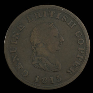 Canada, unknown, 1/2 penny : 1815