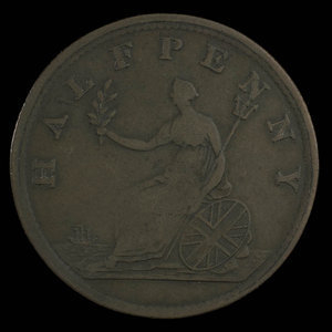 Canada, unknown, 1/2 penny : 1815