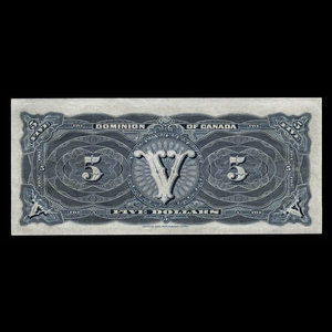 Canada, Dominion of Canada, 5 dollars : May 1, 1912