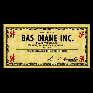 Canada, Bas Diane Inc., 5 cents : January 7, 1971