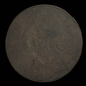 Canada, unknown, 1/2 penny : 1838