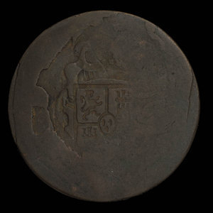 Canada, unknown, 1/2 penny : 1838