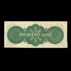 Canada, Quebec Bank, 5 dollars : January 2, 1863