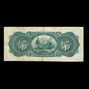 Canada, Quebec Bank, 5 dollars : January 3, 1898