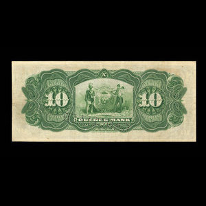 Canada, Quebec Bank, 10 dollars : June 1, 1908