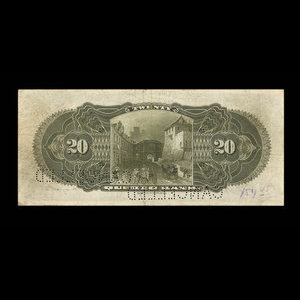 Canada, Quebec Bank, 20 dollars : January 3, 1898