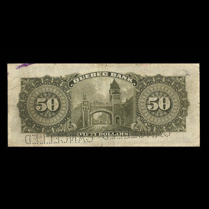 Canada, Quebec Bank, 50 dollars : January 3, 1898