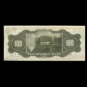 Canada, Quebec Bank, 100 dollars : January 3, 1911