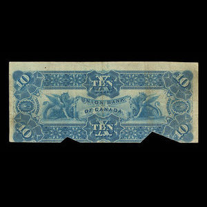 Canada, Union Bank of Canada (The), 10 dollars : August 2, 1886