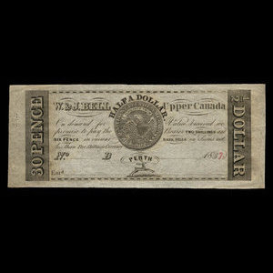 Canada, W. & J. Bell, 30 pence : 1839