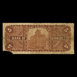 Canada, Canadian Bank of Commerce, 5 dollars : January 2, 1888