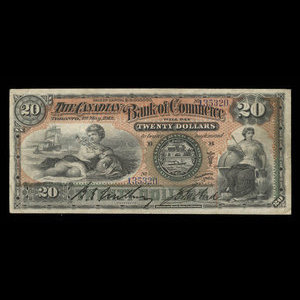 Canada, Canadian Bank of Commerce, 20 dollars : May 1, 1912