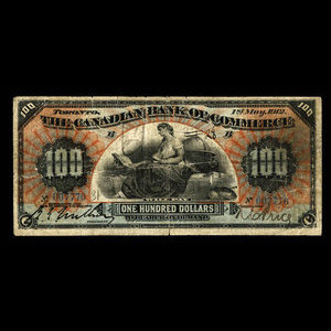 Canada, Canadian Bank of Commerce, 100 dollars : May 1, 1912