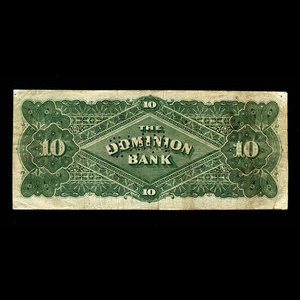 Canada, Dominion Bank, 10 dollars : July 1, 1898