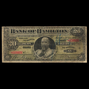 Canada, Bank of Hamilton, 20 dollars : January 2, 1904