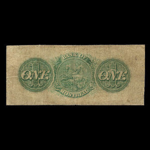 Canada, Bank of Montreal, 1 dollar : January 3, 1859