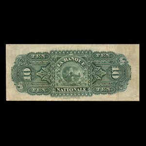 Canada, La Banque Nationale (National Bank), 10 dollars : January 2, 1897