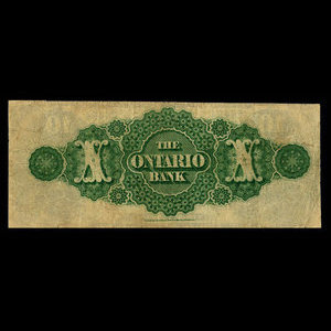 Canada, Ontario Bank, 10 dollars : November 1, 1870