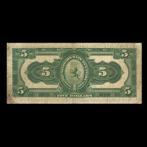 Canada, Standard Bank of Canada, 5 dollars : January 2, 1914