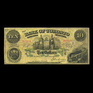 Canada, Bank of Toronto (The), 10 dollars : February 1, 1912